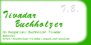 tivadar buchholzer business card